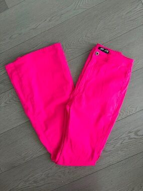 Jennifer Lopez Neon Pink Boot-Cut Jeans